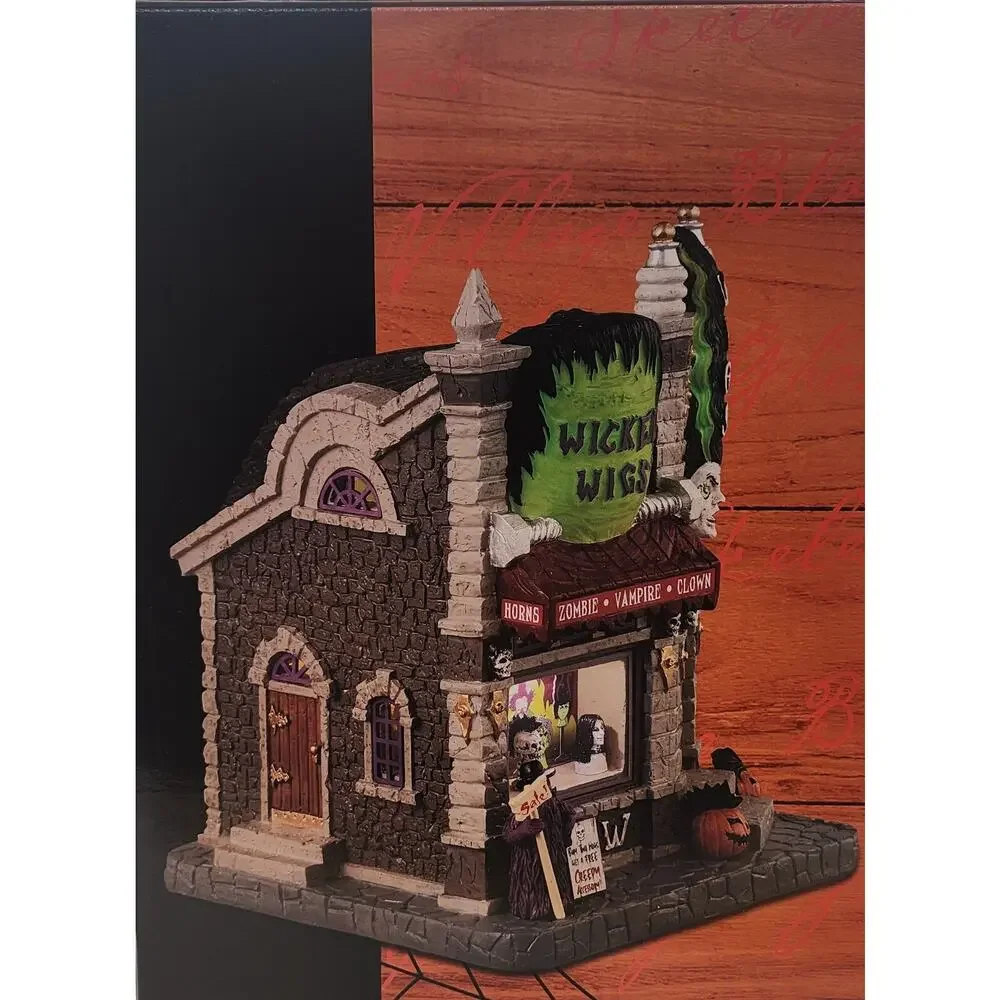 Lemax Spooky Town Wicked Wigs #35014 Lighted Building Brand New